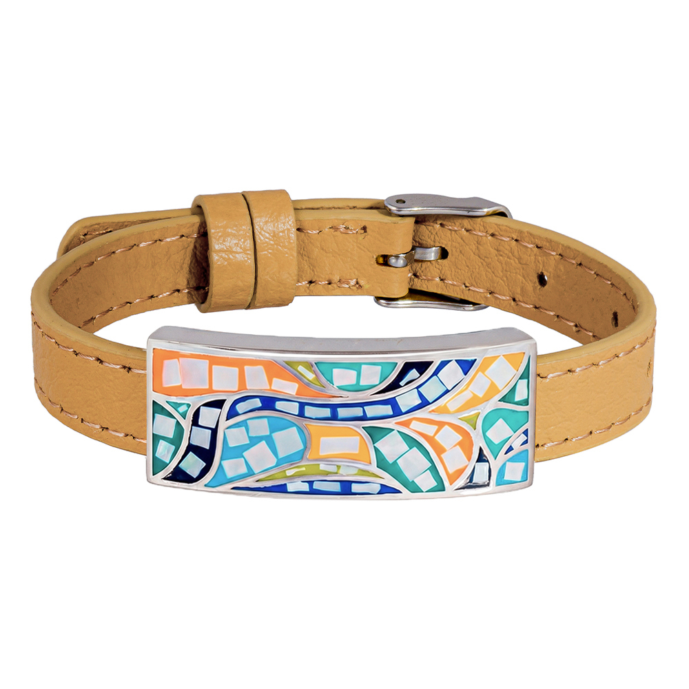 Браслет Fiore Luna на бежевом кожаном ремешке CB03600-10 M