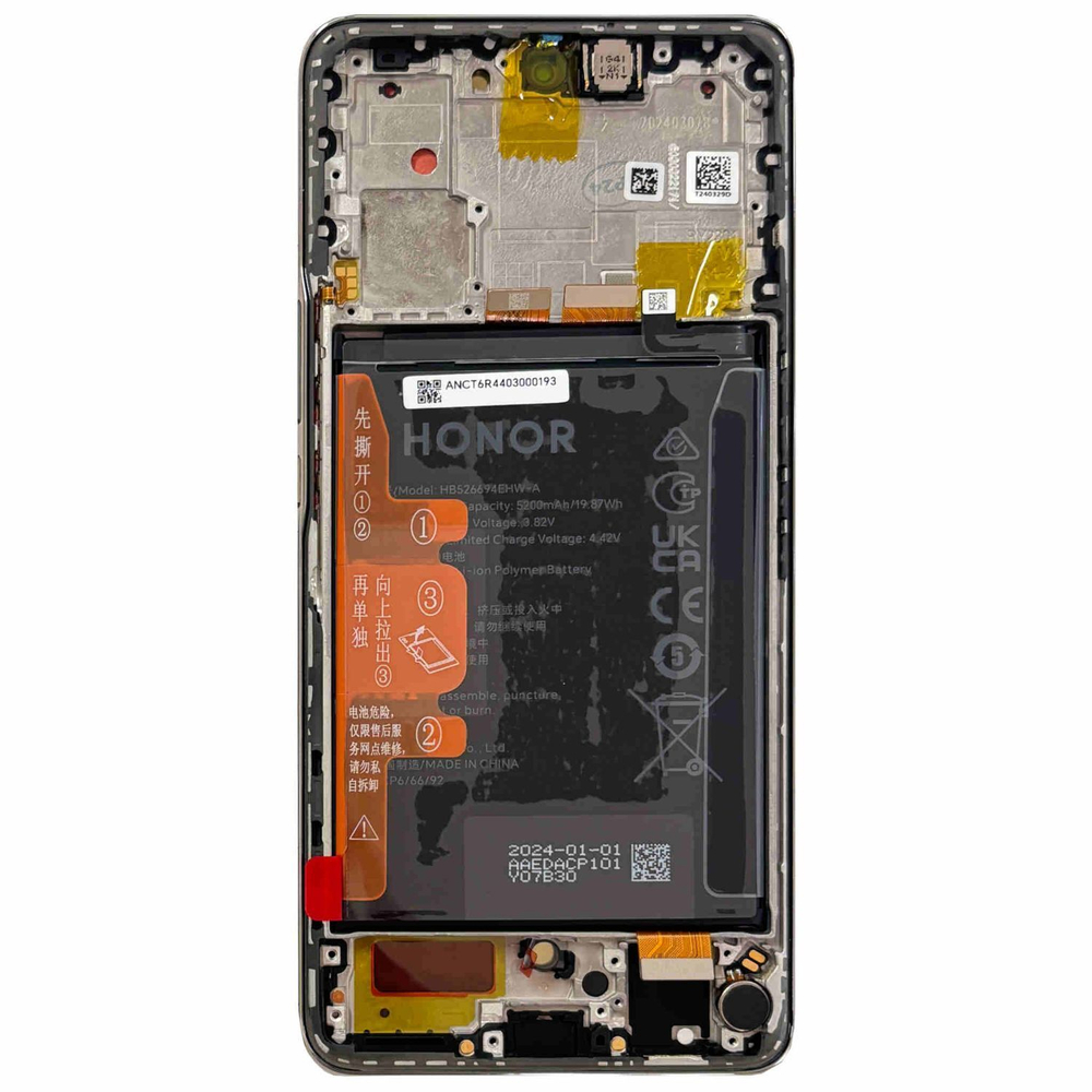 Honor X9b (ALI-NX1)  / Дисплейный модуль (в сборе с тачскрином и аккумулятором) (в рамке) (ORIG-SP)