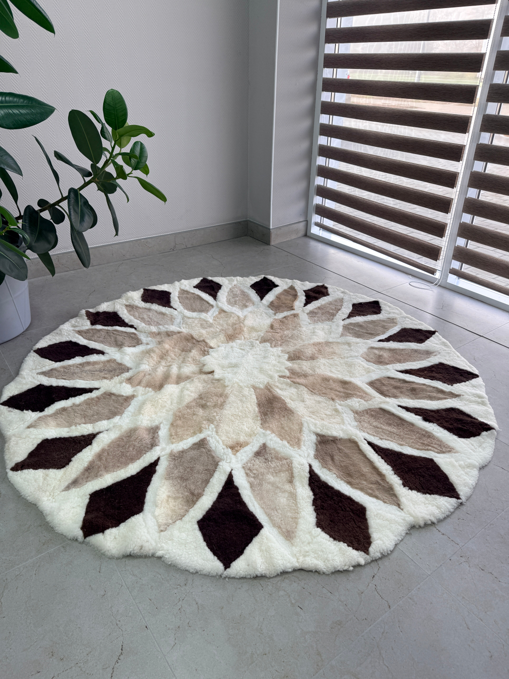 Ковер шкура натуральная овчина меховой