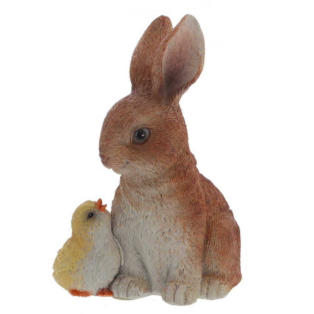 GAEM Фигурка декоративная "Заяц с цыпленком", L9 W8 H12,5 см