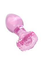 Анальная втулка Sexus Glass розовая 8,3 см