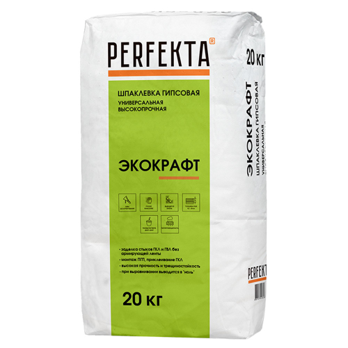 Шпатлевка гипсовая универсальная Perfekta Экокрафт 20 кг