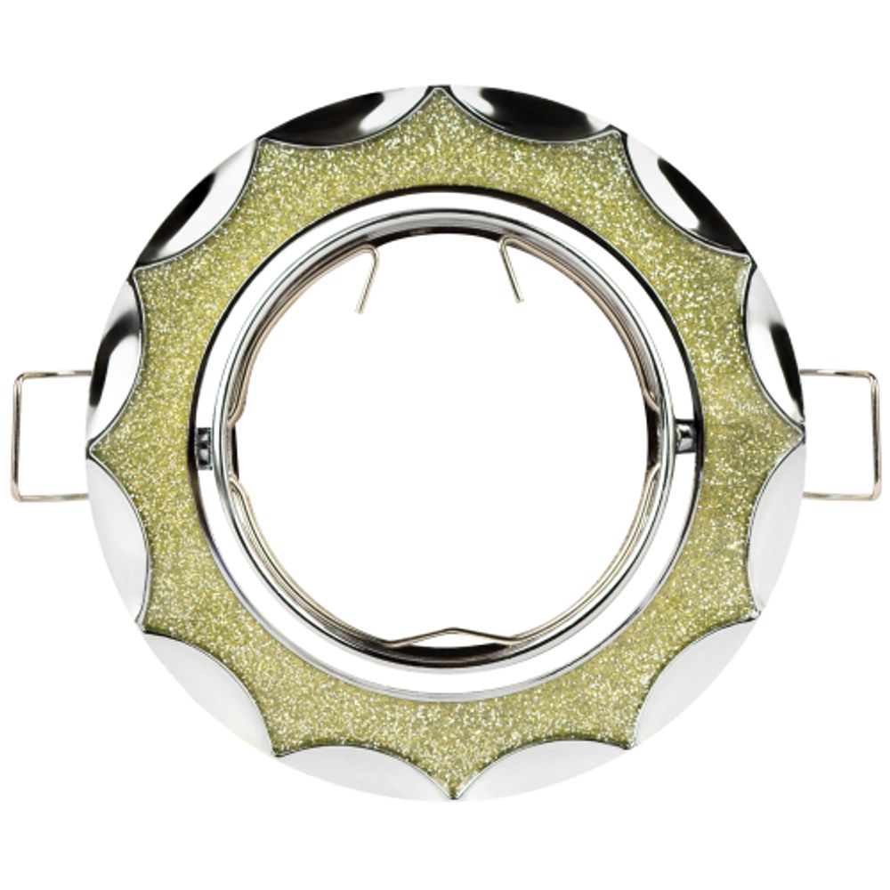 Светильник встраиваемый декоративный ЭРА DK17 CH/SH SL под лампу MR16 GU5.3 серебряный блеск/хром