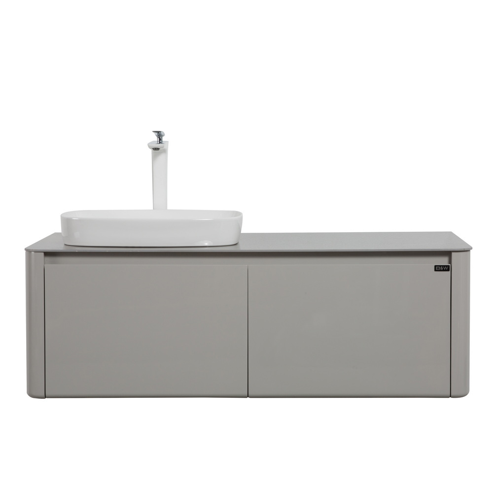 Тумба с раковиной Black&White Universe 120 см U915.1200 L glossy light grey