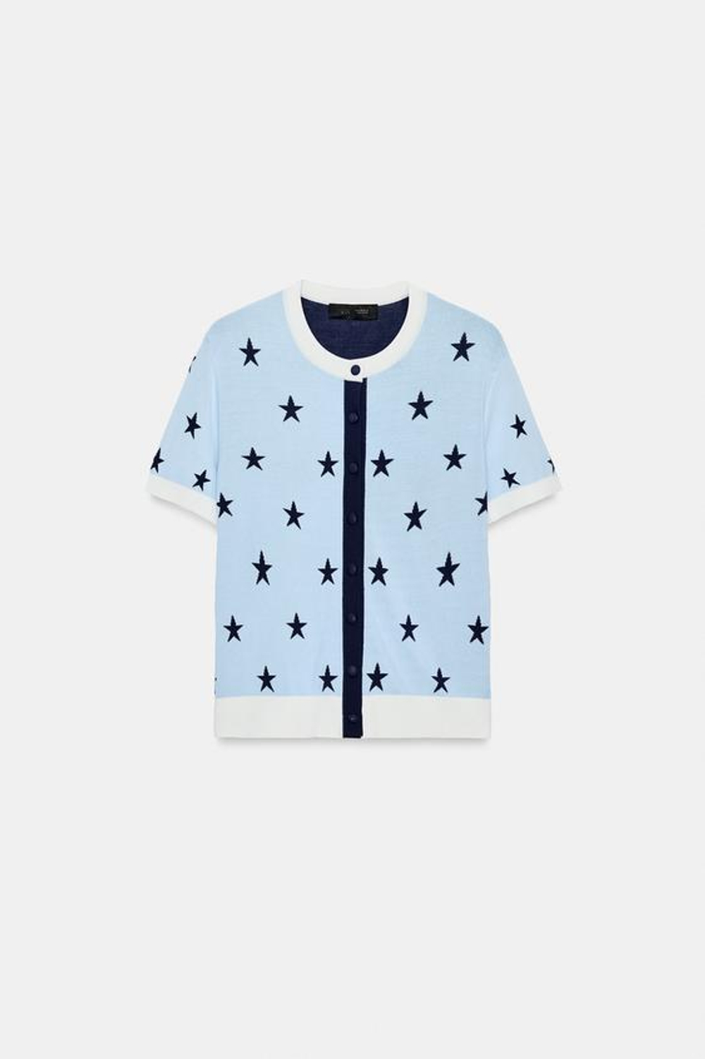 ZARA КАРДИГАН СО ЗВЕЗДАМИ, СИНИЙ