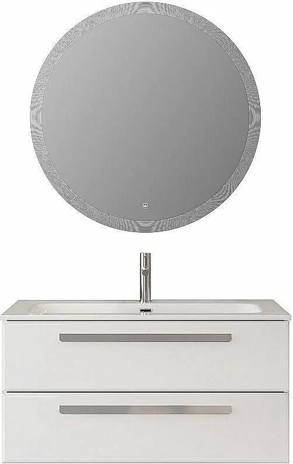 Тумба с раковиной Cezares ECO-CER-N 100 ECO-CER-N-1000-2C-SO-BL белая глянцевая