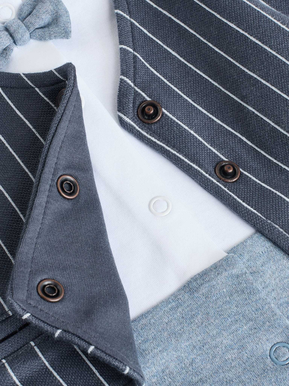 Комбинезон / Cлип для малышей Next E19-555, Белый, Серый