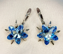 "Хейлантес" серьги в серебряном покрытии из коллекции "Эдельвейс" от Jenavi