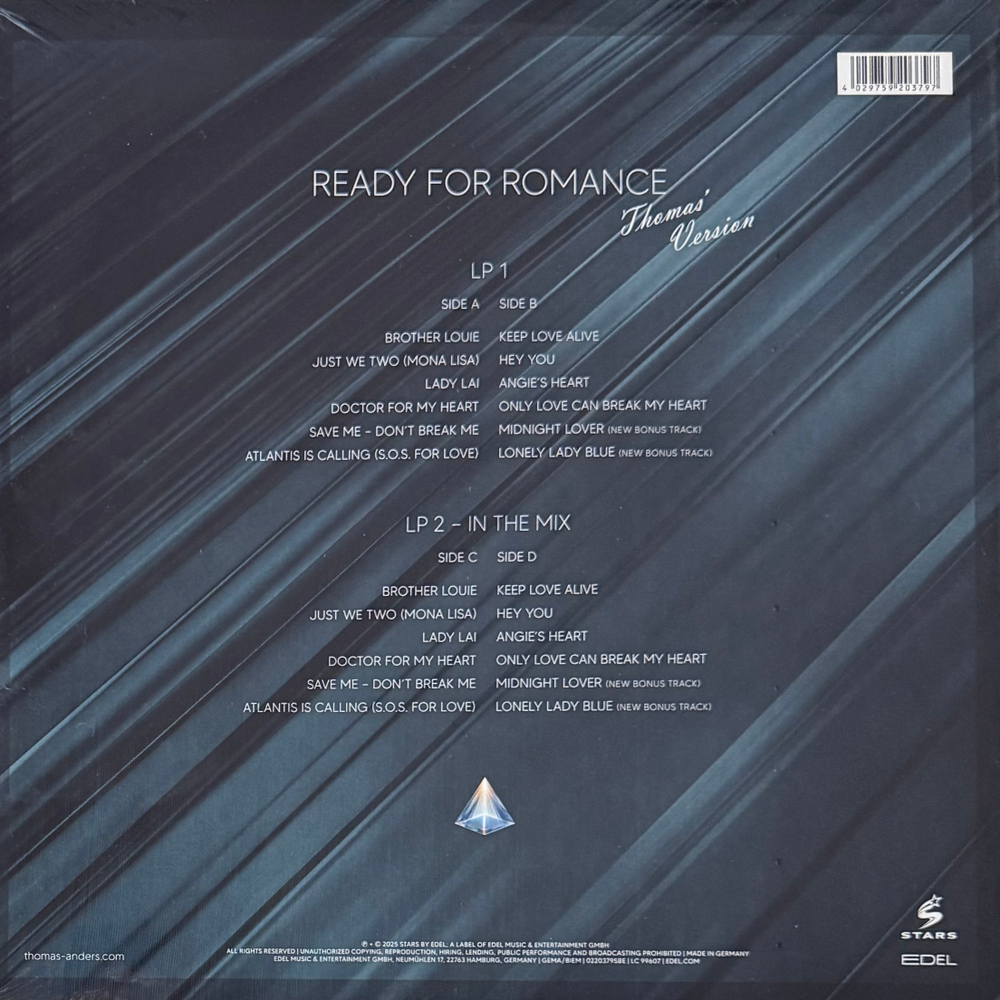 Виниловая пластинка Thomas Anders ‎– …Sings Modern Talking - Ready For Romance - Thomas' Version 2LP