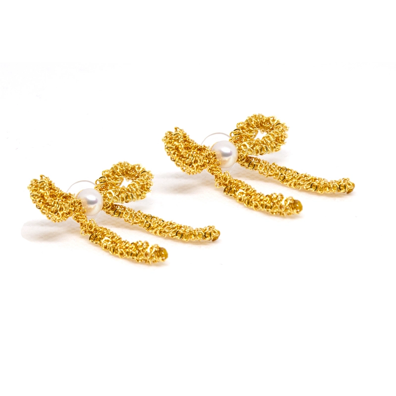 Серьги Бантики – Позолота