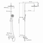 Душевая система WasserKRAFT A14201.64 никель