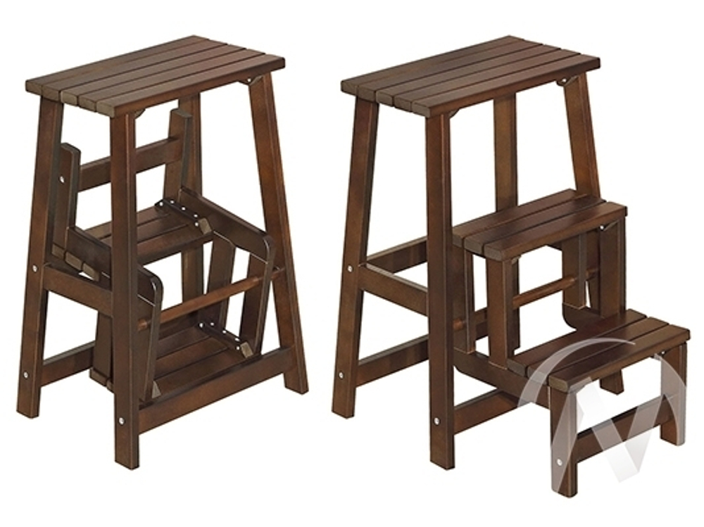 Табурет-стремянка Массив (орех лак)