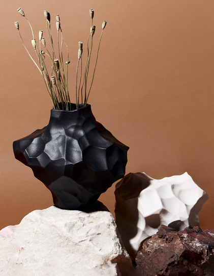 Ваза фарфоровая DUNE Черная