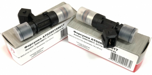 Форсунка 1,6 черная н/о корот. (V-1,6; 8кл.) /017/ (АвтоТрейд)