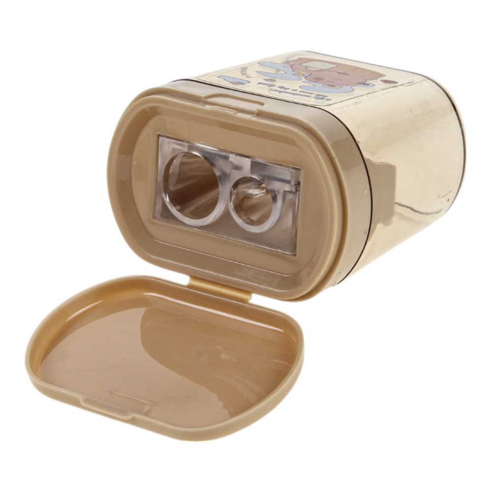 Точилка "Капибара" с контейнером, 2 отверстия, 4 цвета микс (Комплект 24шт.)