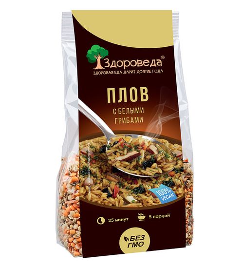 Плов с белыми грибами "Здороведа", 250г.