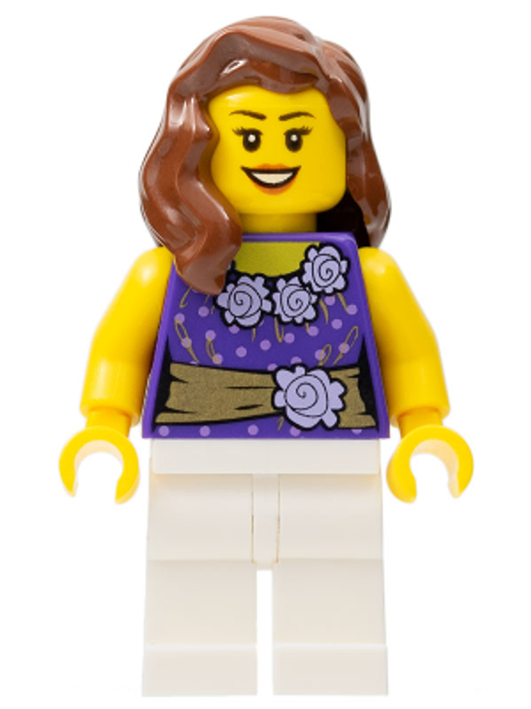 Минифигурка LEGO Twn154 Женская темно-фиолетовая блузка