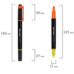 набор текстовыделителей двусторонних BRAUBERG DUAL TIP 4 шт. ассорти линия 1-4 мм (4 штуки в упаковке)