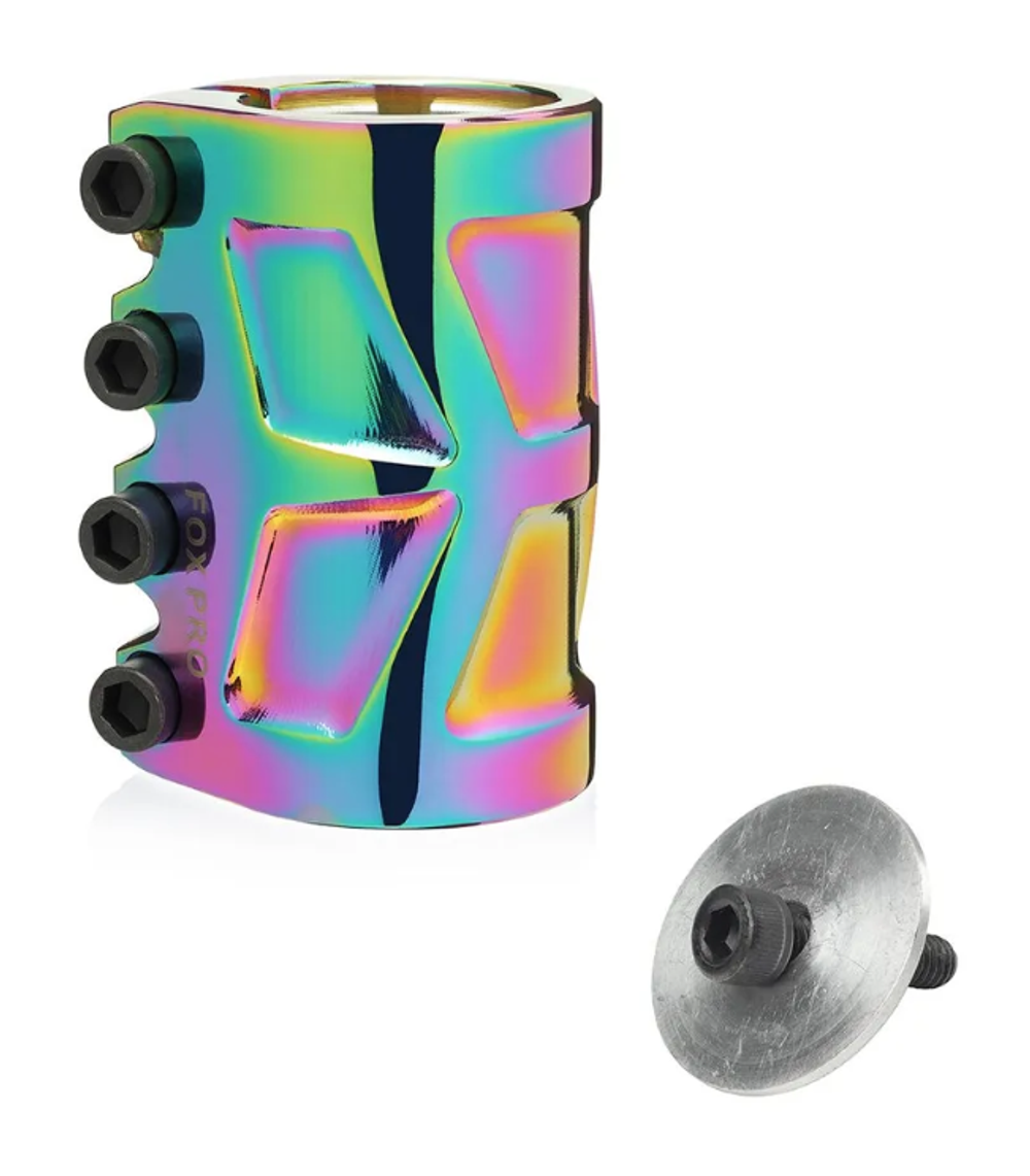 Хомут Fox GS SCS d 31.8/34.9mm, 4 bolt rainbow