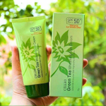 Cellio. Крем солнцезащитный, отбеливающий, с экстрактом зеленого чая Green Tea Whitening Sun Cream SPF50+/PA+++