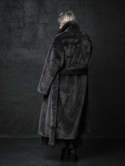 Шуба /графит/классика/ эко мех