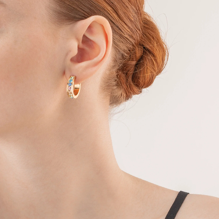 Серьги-пусеты Coeur de Lion Multicolor Pastel Gold 0131/21-1590