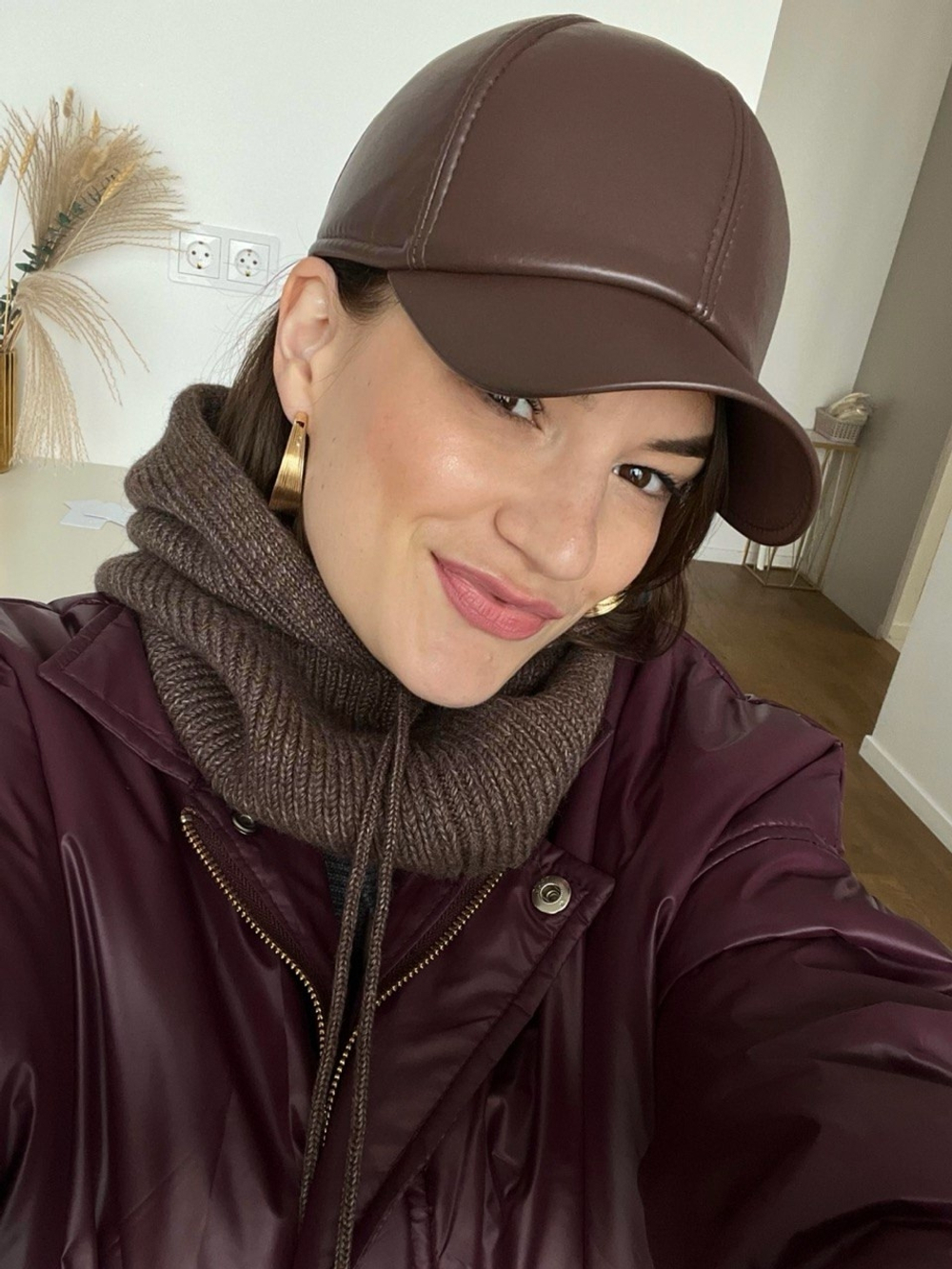 Капюшон вязаный шоколад