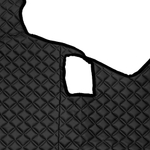 Ковры SCANIA 5 серии Р (автомат) (экокожа, черный, черный кант, желтая вышивка)