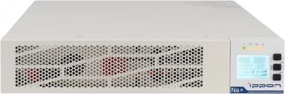 ИБП Ippon Na+ RTA 3000 3000W/Rack online/батарея 12V 4,8Ah*6/USB-B /RS-232/EPO/8 IEC/ЖК-дисплей/поддержка SNMP/Белый