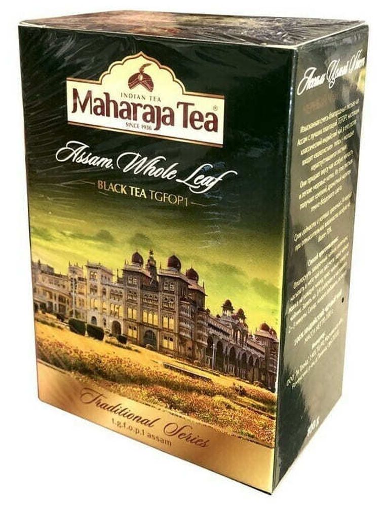 Чай Maharaja Traditional Series Целый лист черный байховый в/с Assam Whole Leaf Black Tea TGFOP1 100 г