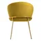 Стул Lime, горчичный микровелюр с золотыми ножками