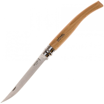Нож филейный Opinel №12, нержавеющая сталь, рукоять бук
