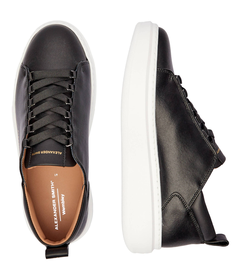 Кожаные кроссовки wembley man Alexander Smith - черный(ASBAWYM2261)