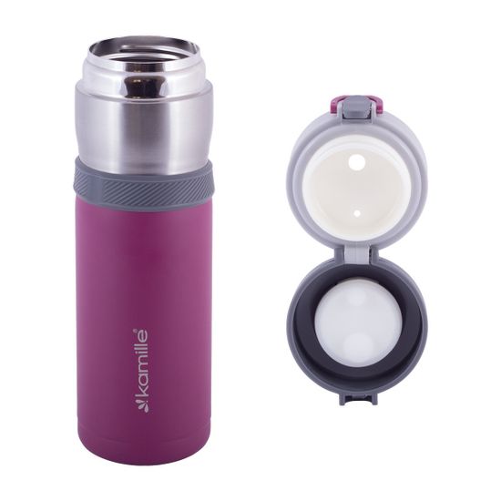 Термос-бутылка 400 мл из нержавеющей стали Kamille KM-2014