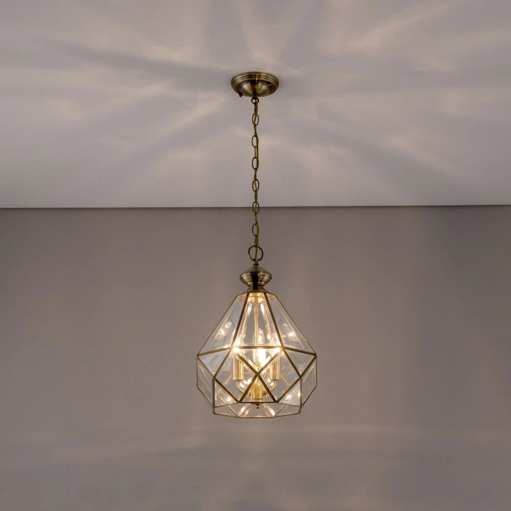 Citilux Витра-1 CL442130 Люстра подвесная витражная Бронза