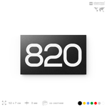 Номер на дверь 820, табличка на дверь для офиса, квартиры, кабинета, аудитории, склада, черная 120х70 мм, Айдентика Технолоджи