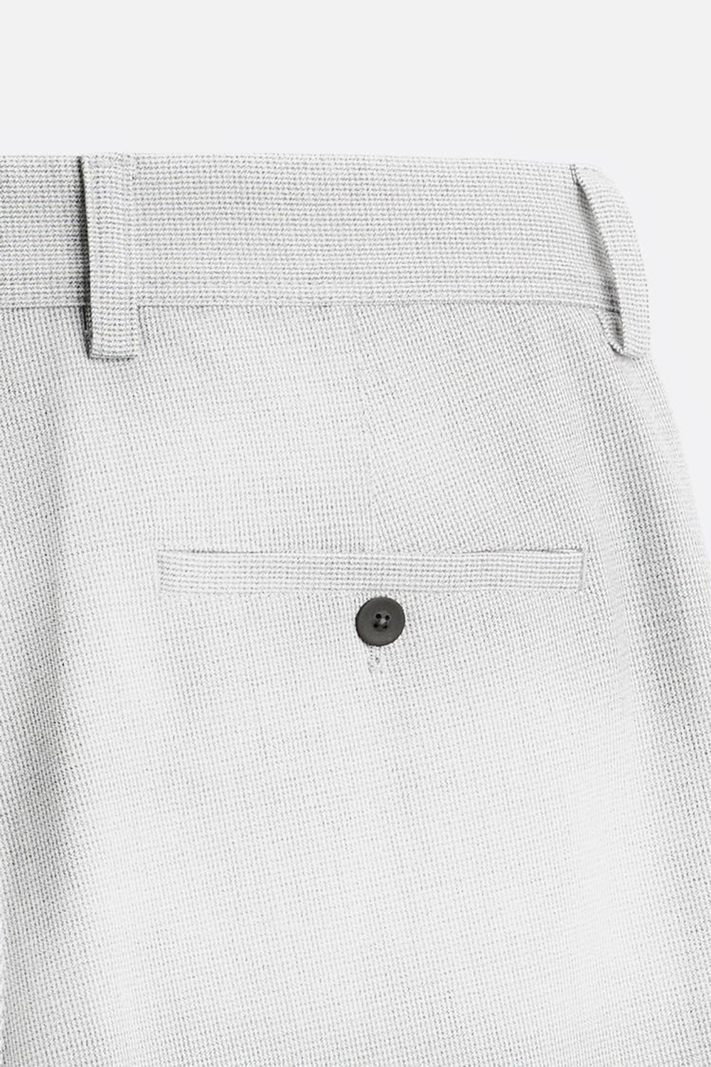 ZARA БРЮКИ КОМФОРТНОЙ ПОСАДКИ ИЗ РЕЛЬЕФНОЙ ТКАНИ, СЕРЫЙ