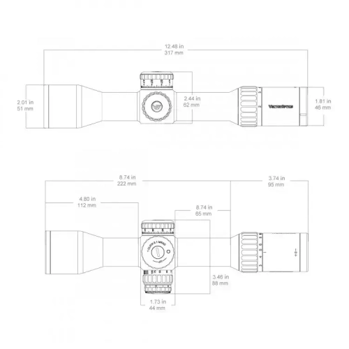 Прицел Vector Optics Continental X6 2-12x44 FFP CTR (SCFF-67)
