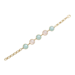 Браслет классический Possebon Pearl R.Quartz-B.S.Agate C1362.9.21 R/BL/G