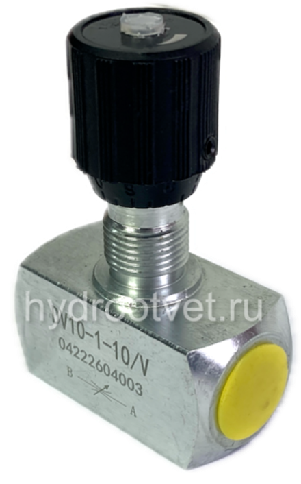 DV10-1-10/V - Дроссель трубного монтажа c рукояткой, G3/8, обратный клапан - нет