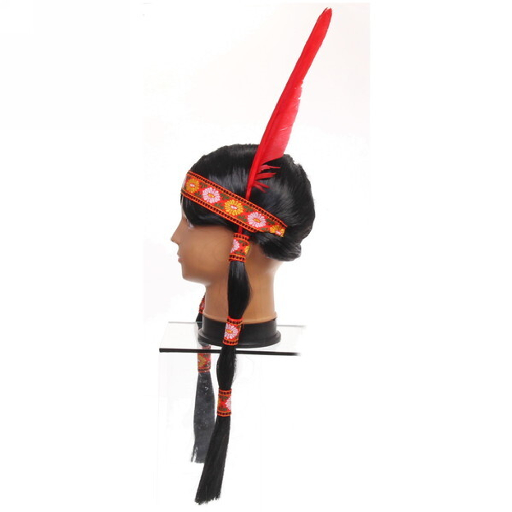 Парик карнавальный «Индийское племя» 45см (150г)