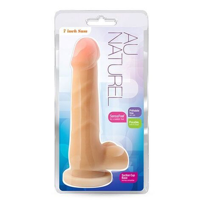 Телесный фаллоимитатор 7 inch Sam - 19 см. (Цвет: телесный)