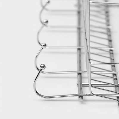 Бытовая полка с крючками (42х12х15 см)