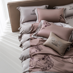ZEPHYR HOME Постельное белье на двуспалку Египетский хлопок Греческий розовый