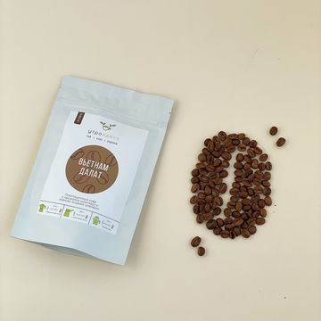 Кофе в зернах арабика Вьетнам Далат, 100г