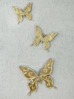 Декор для дома на стену "Золотые бабочки"
