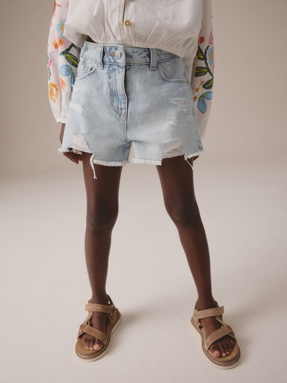 Шорты джинсовые для девочки Next E35-572, Голубой