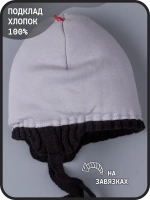 Шапка для мальчика со снудом осенняя