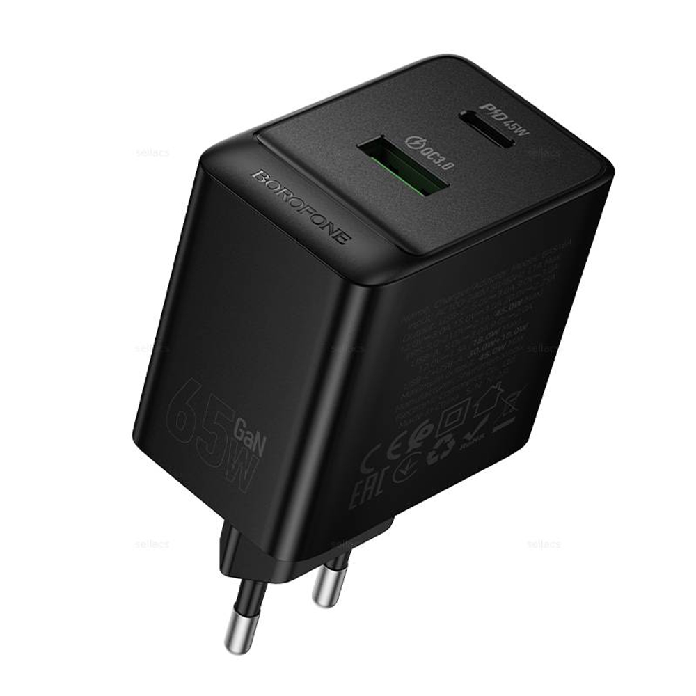 Borofone BAS17A Erudite PD65W(1C1A) зарядное устройство (black)