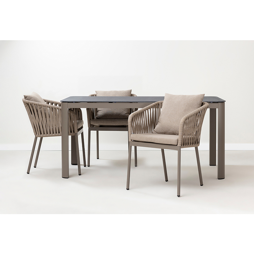 Стол обеденный leif, 160х90 см, серо-бежевый